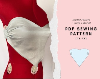 Backless Top Sewing Pattern, Womens Top Sewing Pattern, Summer Top Sewing Pattern, Sewing Pattern Crop Top, Y2k Sewing Pattern