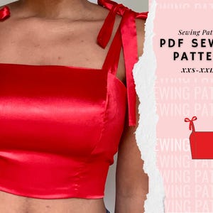 Crop Top PDF Sewing Pattern| Sizes XXS-XXL| Instant Download| Easy Digital Pattern Print At Home A4 - A0