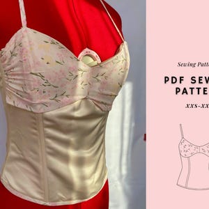 Bustier Pattern, Lace Up Top Pattern, Corset Pattern,  Womens Top Patterns, Corset Top, Womens Top Pattern, PDF Sewing Pattern