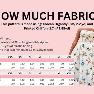 Dress Sewing Pattern| Summer Dress Pattern |Midi/ Maxi Dress Pattern | Strapless Dress Pattern |Women's Dress Patterns| PDF Beginner Pattern image 6
