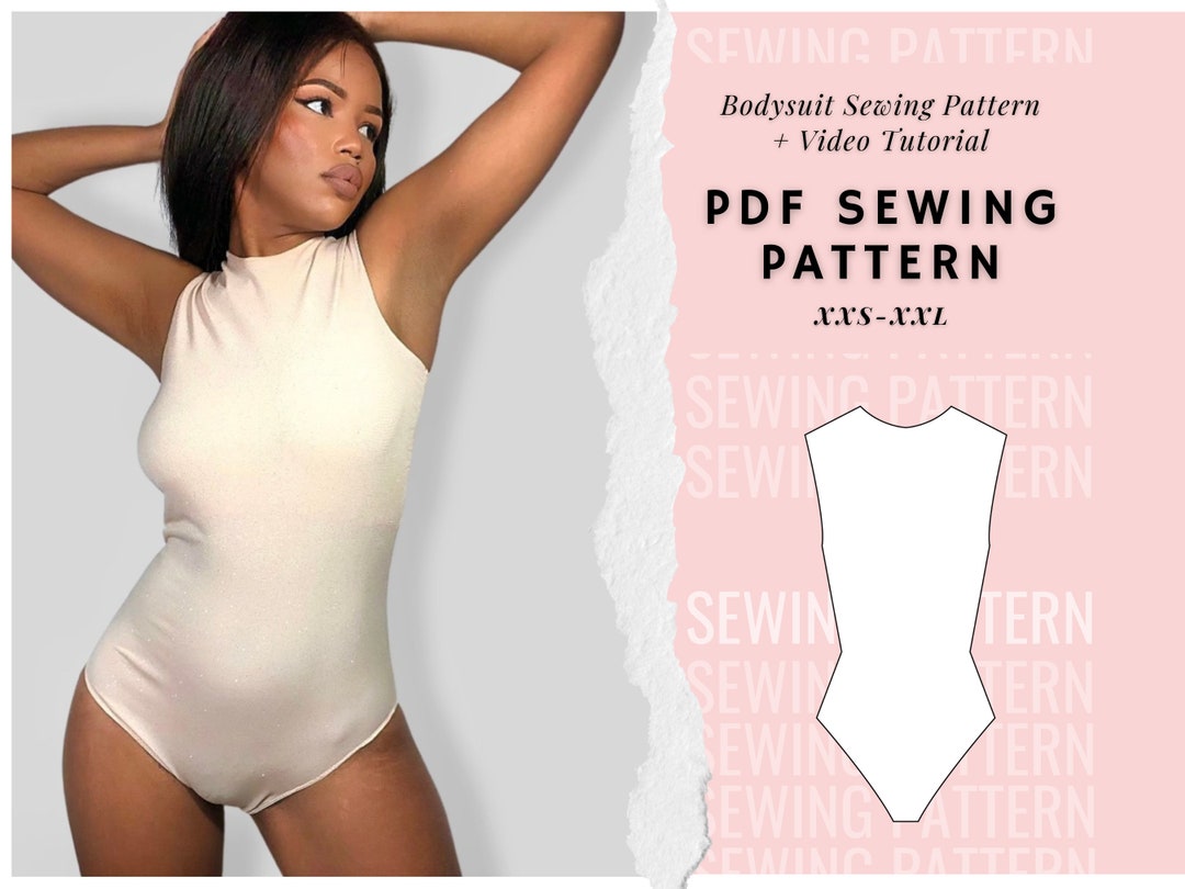 Body Suit Sewing Pattern For Women In Small Size - Do It Yourself For Free