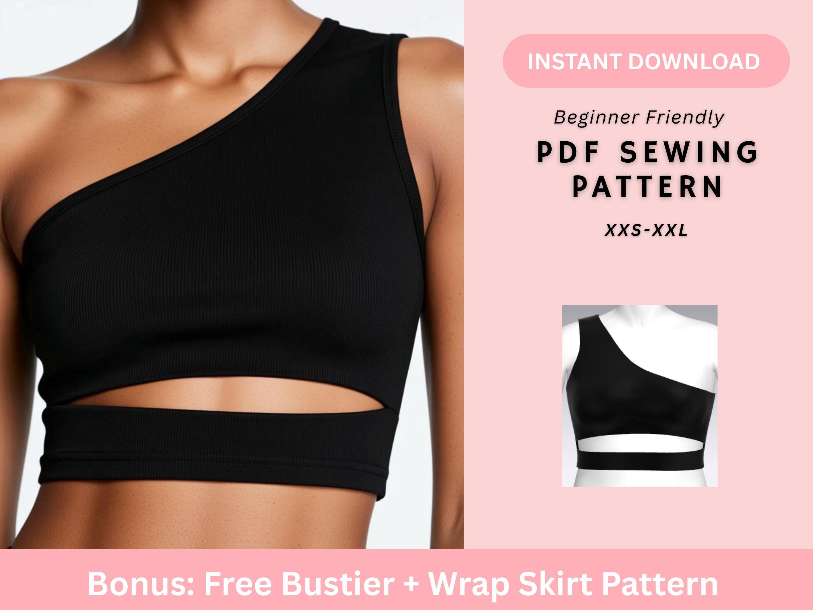 One Shoulder Top Sewing Pattern| Asymmetrical Top| Sizes XXS