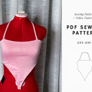 Y2K Crop Top Sewing Pattern | Halter Top | Cami Top | Summer Top | Women Top Patterns | Sizes XXS- XXl| Beginner Friendly| Instant Download