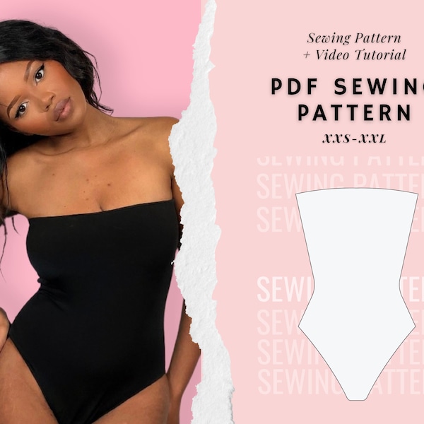 Bodysuit Sewing Pattern, Women's Tops, Leotard Sewing Pattern, Top Pattern, Easy Beginner Pattern, Sewing Patterns For Women's Tops