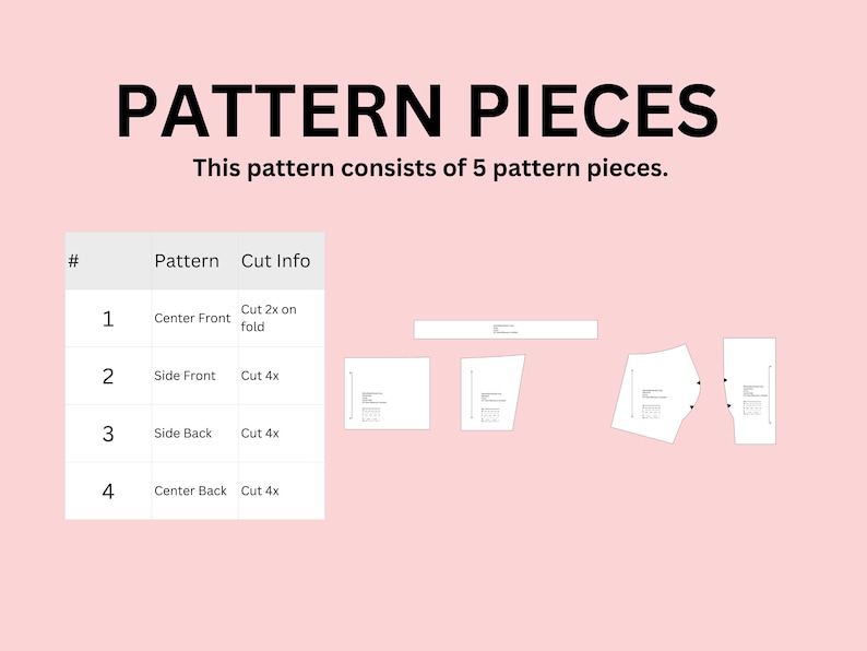 Bustier Top Pattern, Shirred Back Patter, Summer Top Pattern, Women's Top Pattern, Beginner Patterns, Seamless Pattern, Crop Top Pattern image 8