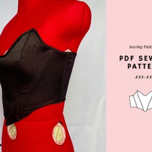 Corset Top Pattern, Strapless Top, Bustier Top, Crop Top, Summer Top, Women Top Pattern, Sewing Pattern, Cosplay Pattern, V-Neck Bustier