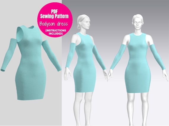 bodycon dress pattern pdf free The Hollow Dress PDF Sewing Pattern  George And Ginger Patterns
