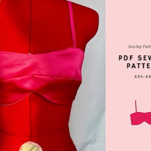 Bralette Crop Top Sewing Pattern: Beginner Friendly Women&#39;s Tops  PDF Pattern