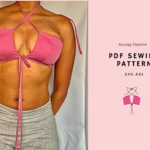 Y2K Top Pattern| Halter Top| Crop Top Pattern | Tie Top Pattern Beginner Friendly (PDF Pattern)