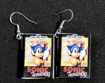 Sonic The Hedgehog Earrings  / for pierced and none pierced ears