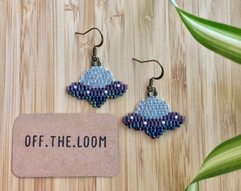 thumbnail image 2 of Bluebubble Space Age Planet Earrings - Silver Plated, Drop/Dangle, Alien Astronomy UFO Novelty 2 of 4