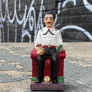 Jesus Malverde 5&quot; Engel der Armen, Angel de los pobres, Großzügiger Bandit, Robin Hood, Folkloreheld Estattua Figura
