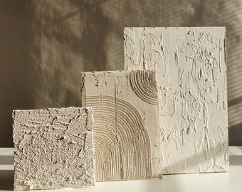 Pâte de Structure Grain | 6 Variantes | Pate Blanche | pour Peinture Acrylique | Spatule pour Effet 3 D et Texture