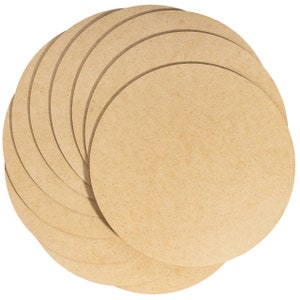 10 x Panneau MDF Rond 300x300x3mm Diamètre 30cm Feuille Planche Bois Brut Plaque Bois Bricolage Découpe Laser Gravure Pyrogravure image 8