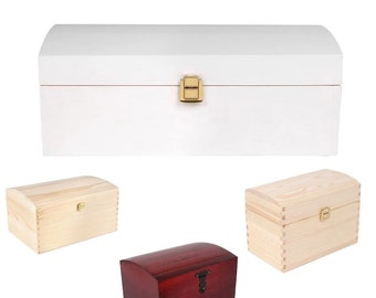 Große Aufbewahrungsbox aus Holz mit Deckel | 4 Varianten | Andenken-Schatztruhe-Stamm | Hochzeitsgeschenk