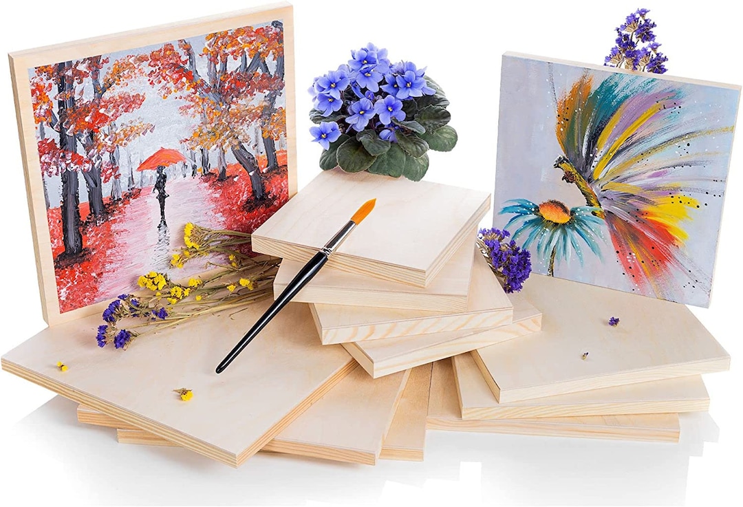 Wooden Canvas Painting Board 3 Sizes Cradled Plywood Panel for Arts