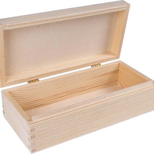 Aufbewahrungsbox aus Holz Unlackiert mit Deckel 4 Größen Schmuckkästchen Hochzeitsgeschenk Bild 6