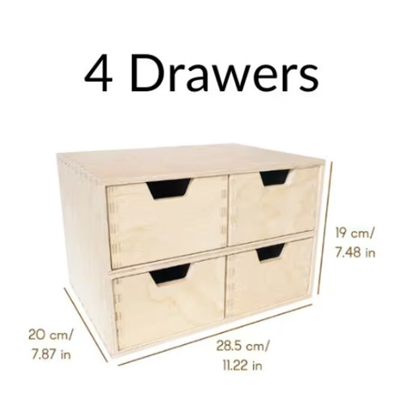 Kommode aus Holz 7 Varianten Schreibtisch-Organizer für Papier-Arbeit Akten Dokumente Tablett für die Aufbewahrung von Bürozubehör 4 Drawers