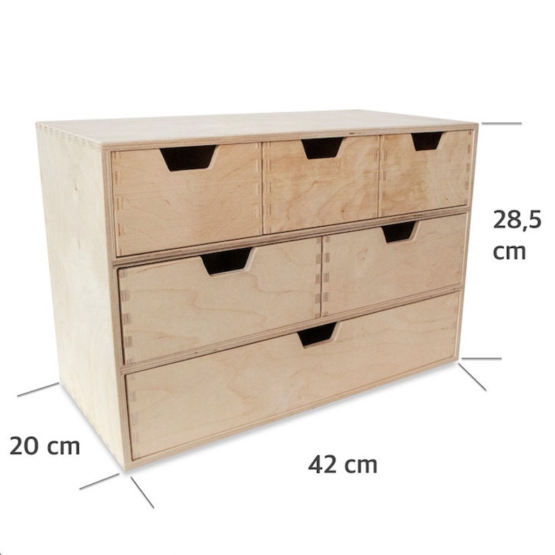 Wooden Chest of Drawers 7 Variants Desk Organiser for Etsy