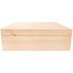 XL Große Holz-Kiste mit Deckel 40x30x14cm 10 Farben Erinnerungsbox Baby HolzBox Unlackiert Kasten ohne Griffen Hochzeitsgeschenk Bild 6