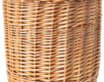 Wicker Flower Plant Pot | 21 x 21 x 21 cm (+/- 2 cm) | Brown Wicker Basket Storage | Pot Holder for Laundry & Trash