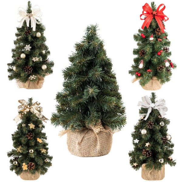 Sztuczna Choinka Drzewko Bożonarodzeniowe | 3 Rozmiary | 5 Kolorów | Miniaturowy Mały Stożek