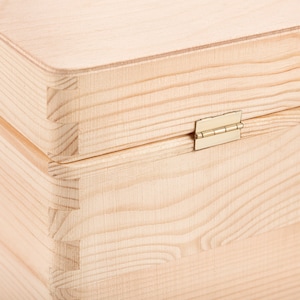 XL Große Holz-Kiste mit Deckel 40x30x14cm 10 Farben Erinnerungsbox Baby HolzBox Unlackiert Kasten ohne Griffen Hochzeitsgeschenk Bild 7