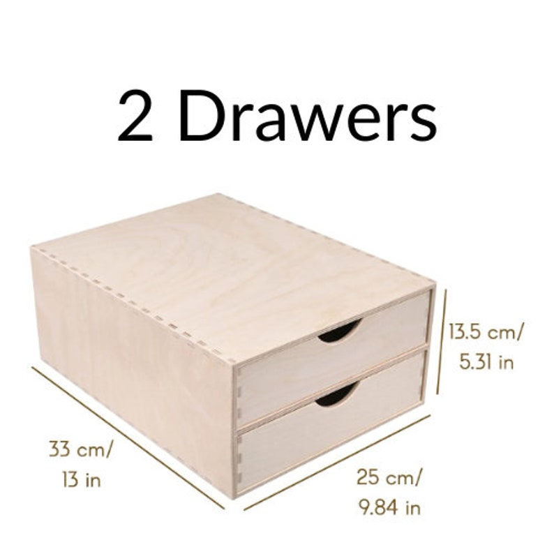 Commode en bois 7 variantes Organisateur de Bureau pour Documents Papier Plateau pour le Stockage des Accessoires de Bureau 2 Drawers