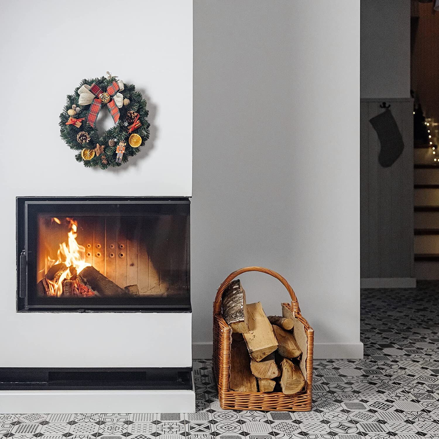 KADAX Holztragekorb Aus Weide – Naturfarbener Kaminholzkorb 40x50x35 Cm Mit Griff, Rustikales Design