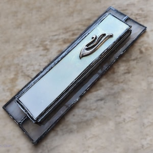 Stained Glass White Mezuzah Case