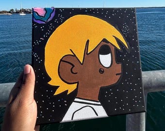 Lil Uzi Vert Eternal Atake-målning | Handmålad hiphopkonst