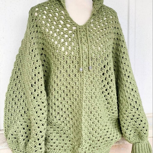 Crochet Hexi Hoodie Etsy