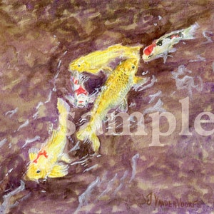 Descargar koi painting fish Licencia comercial de arte