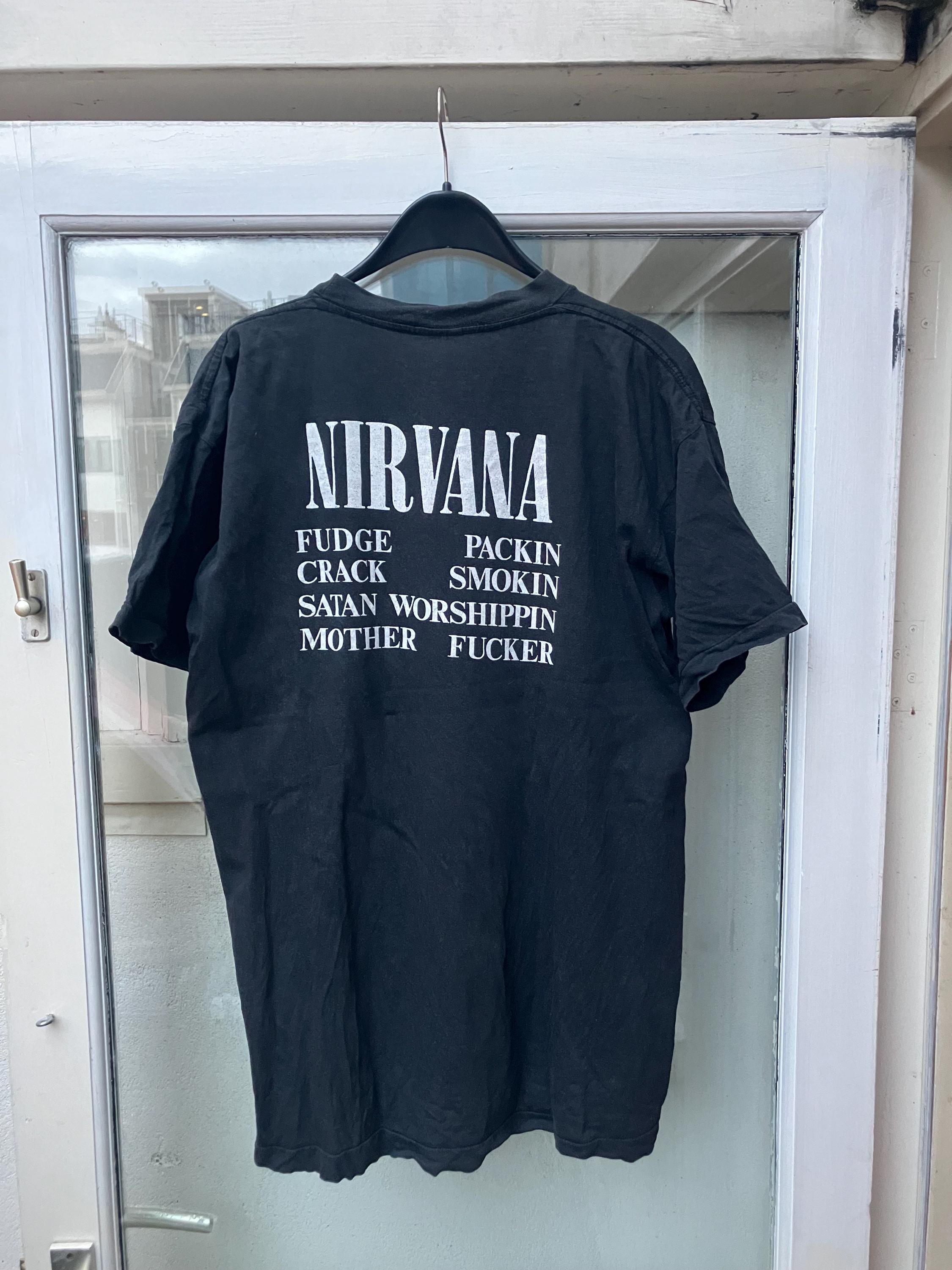 NIRVANA tシャツ　VESTIBULE 90s vintage Vintage 90's Nirvana Vestibule T-Shirt – Mills Vintage USA