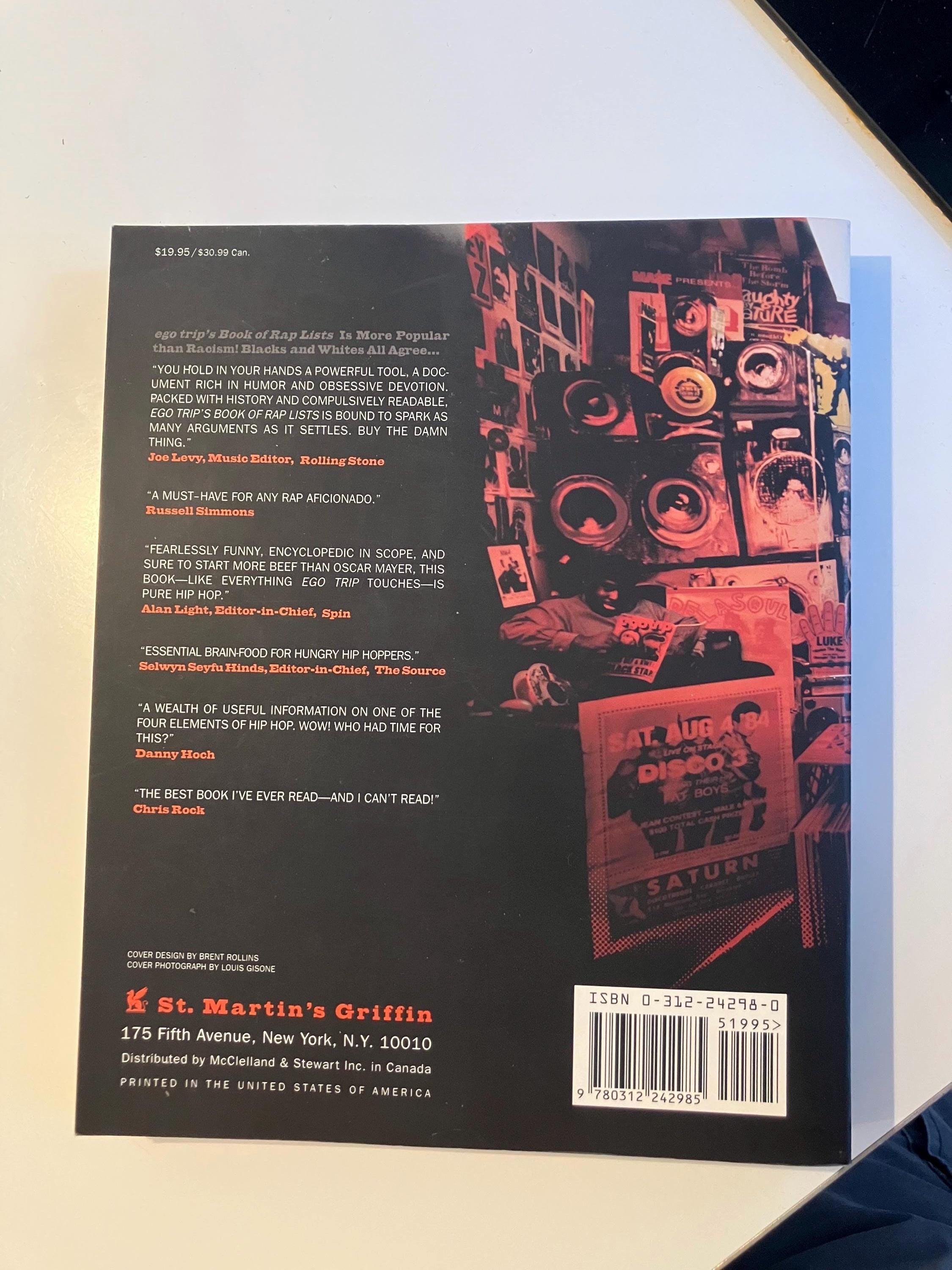 アート・デザイン・音楽 ego trip's BOOK OF RAP LISTS Ego Trip's Book of Rap Lists - Etsy