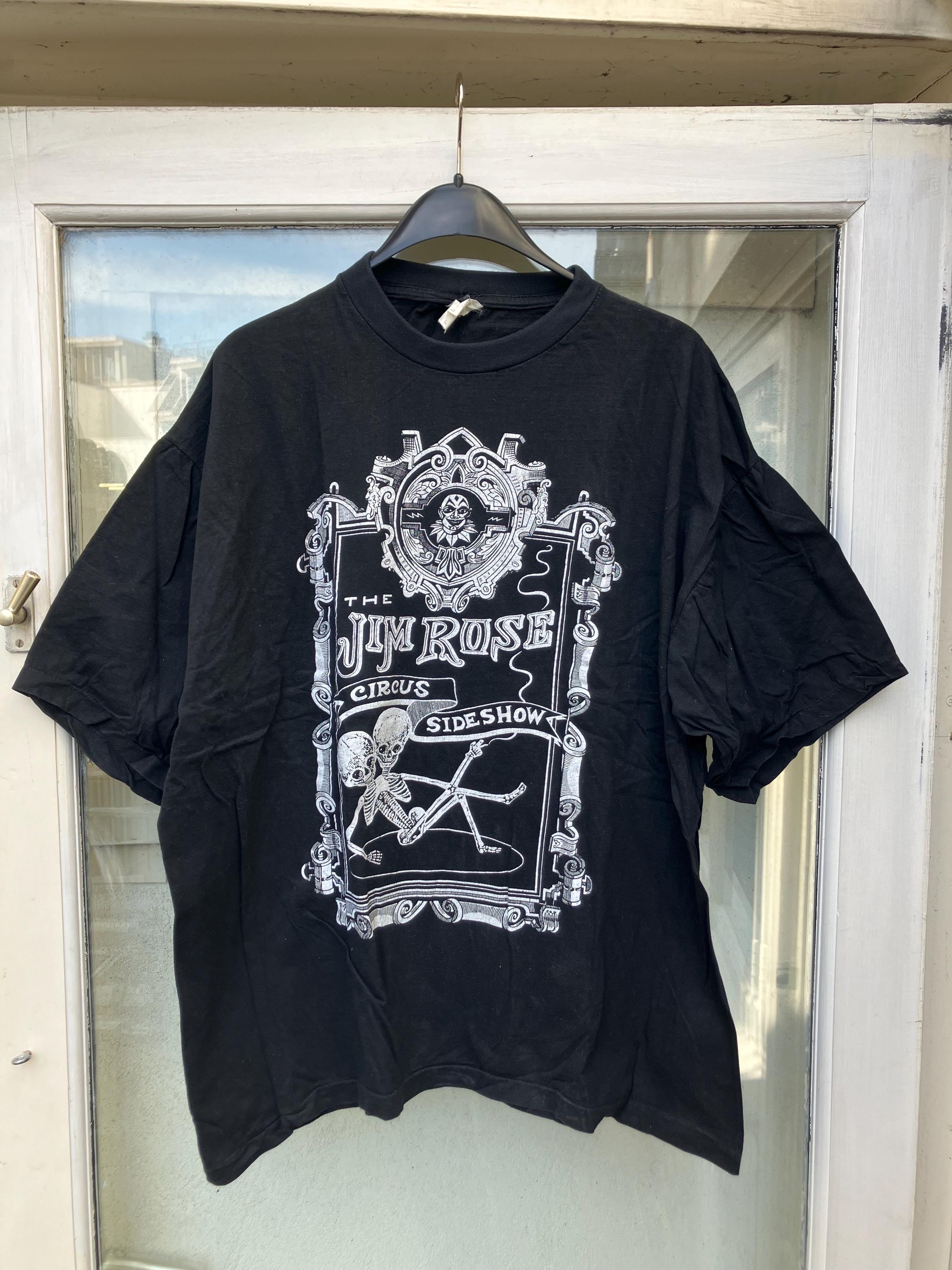 90s ジム・ローズサーカスサイドショー Tシャツ ブラック XL 90s ジム・ローズサーカスサイドショー Tシャツ ブラック XL
