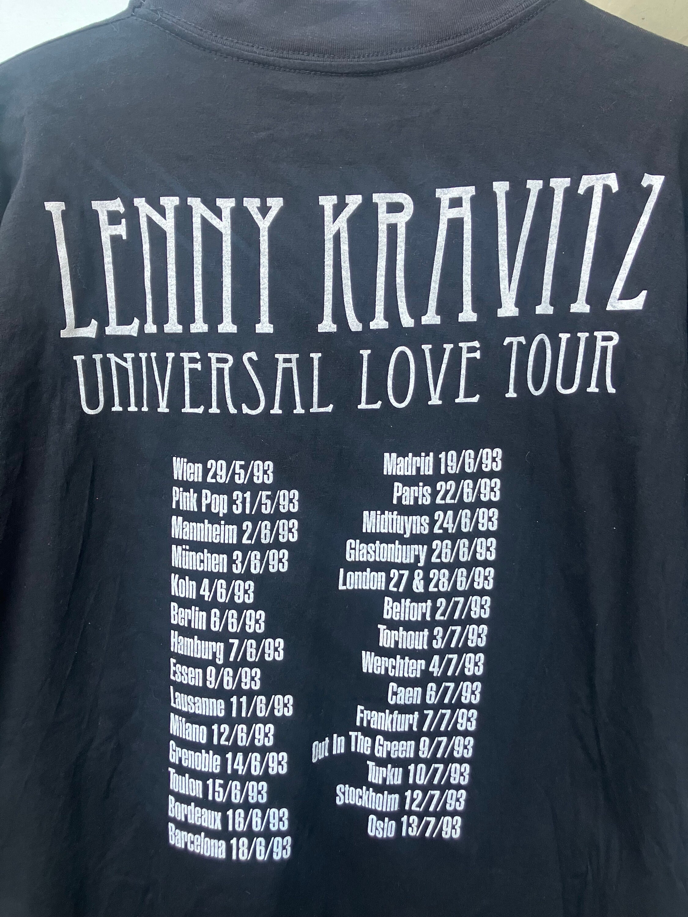 トップス 93 LENNY KRAVITZ 'UNIVERSAL LOVE TOUR XL Vintage 1993 Lenny Kravitz Universal Love Your T-shirt XL