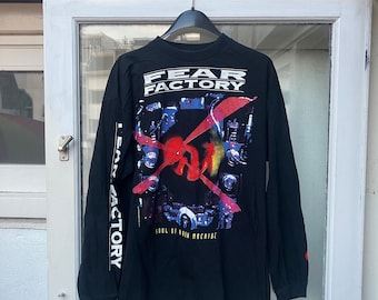 Vtg 2001 Fear Factory Digimortal T-shirt Black XXL Y2K