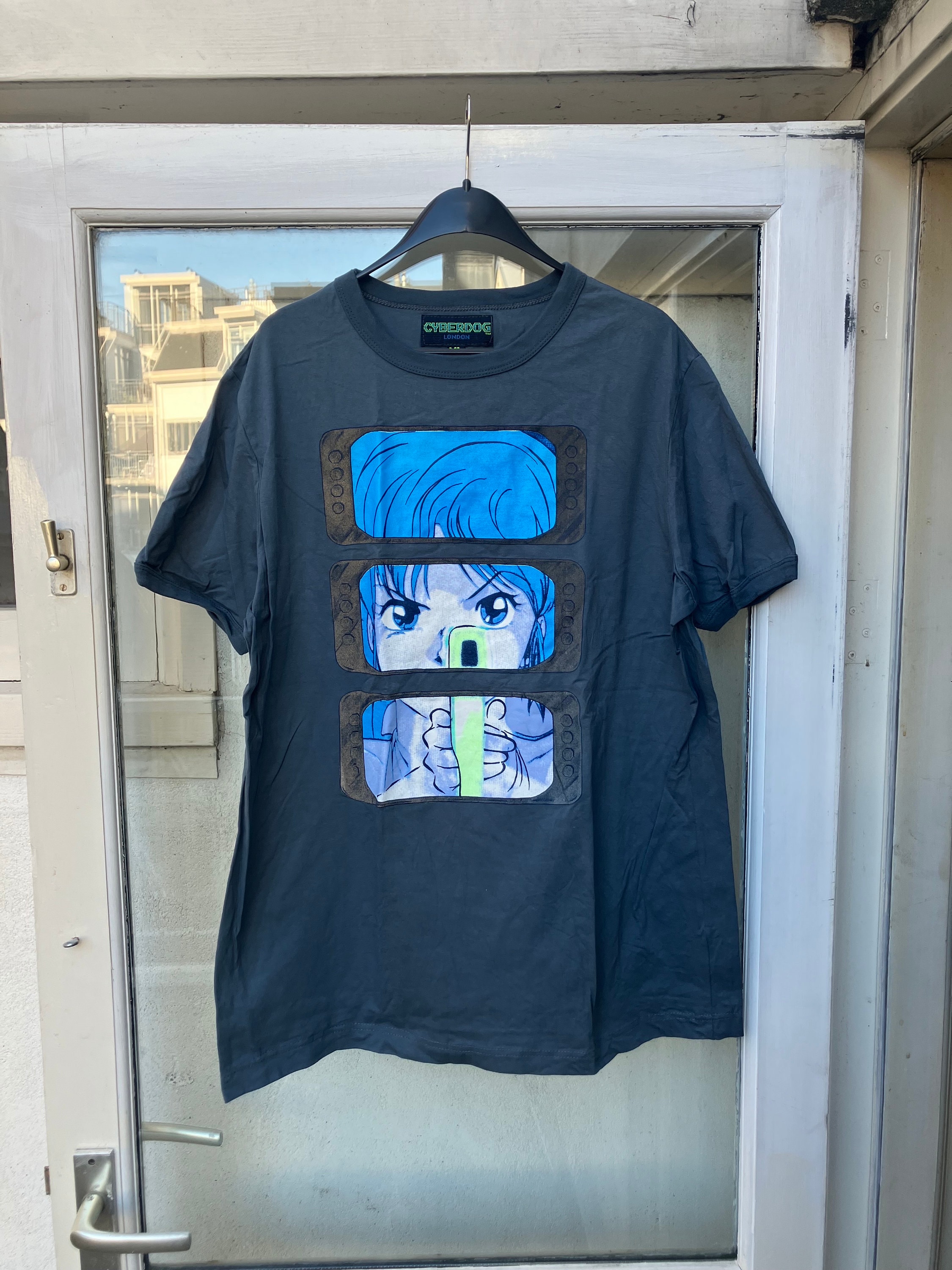 CYBERDOG 音波グラフプリント Tシャツ ホワイト イギリス