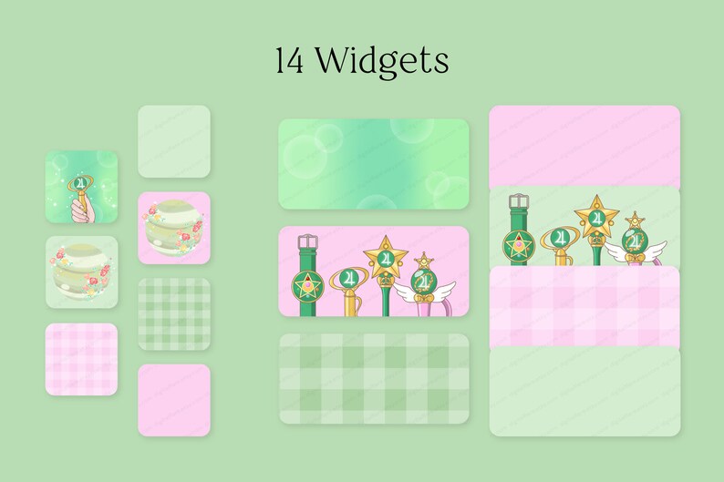 Jupiter iOS Android Icon App Theme Pack Wallpaper Widgets Icons Grün rosa Pastell niedlich Kawaii Ästhetik Sofort Download Bild 4