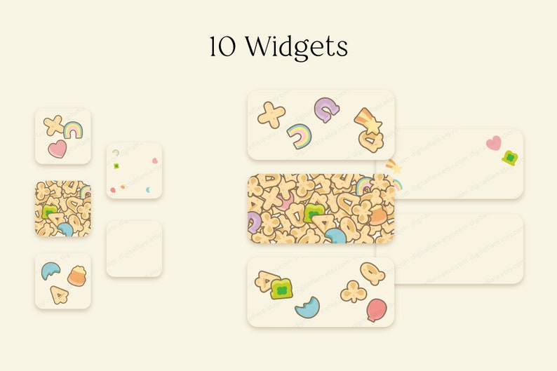 85 Lucky Charms Cereal iOS Android Icon App Theme Pack Wallpaper Widgets Icons Cute Milk Pastel Marshmallow Aesthetic Instant Download image 5