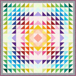 Rolling Meadows 68&quot; x 68&quot; Quilt Kit from Robert Kaufman with Prisma Dyes Artisan Batiks