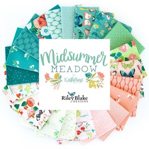 Midsummer Meadow 21 piece Fat Quarter Bundle designed by Katherine Lenius for Riley Blake Designs