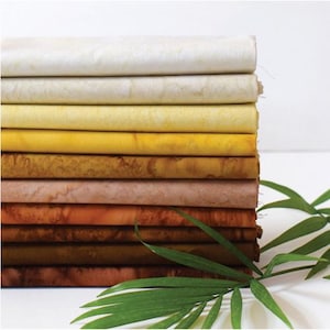 Anthology Lava Batiks - Golden Brown 10 Piece Fat Quarter Bundle LAVAGQ-7