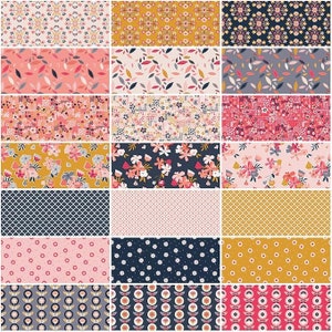 Golden Aster 21 piece Fat Quarter Bundle designed by Gabrielle Neil for Riley Blake Designs.