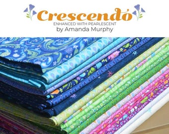 Crescendo 20 piece Fat Quarter Bundle designed by Amanda Murphy for Benartex Fabrics.