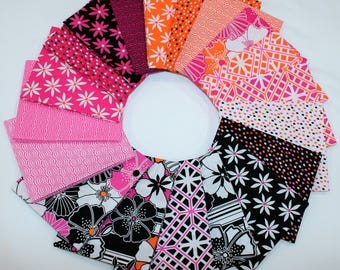 Fruit Punch 19 piece Fat Quarter Bundle designed by Greta Lynn for Kanvas