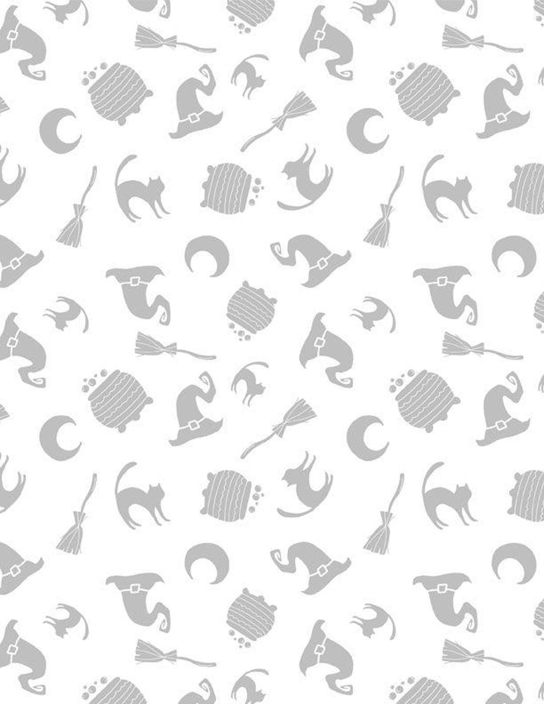 Spooky Essentials Essentials Spooky Spectacle Witches Brew All Over White on White 1817 ...
