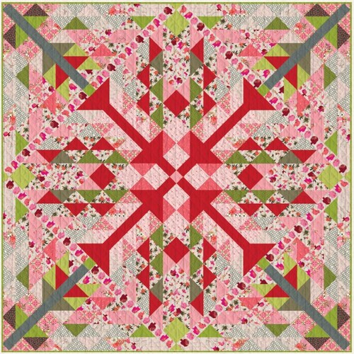 Shops Kindred Souls Quilt Kit with Open Heart fabrics designed by Maureen Cracknell for AFG Fabrics