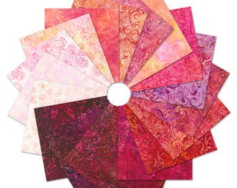 Rouge Batik Layer Cake TEN-1260-42 From Robert Kaufman